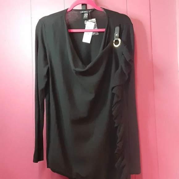 Plus Size Ruffled Convertible Cardigan Sweater - Picture 3 of 6